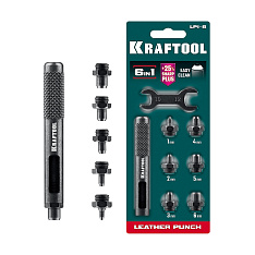 KRAFTOOL LPI-6 с набором насадок 1-6 мм, ударный пробойник для кожи (22951)