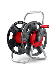 GRINDA HRM-45, для шлангов 45м x 1/2″ и 15м х 3/4″, стальные опоры, пластиковый барабан, катушка для шлангов (8-428405)
